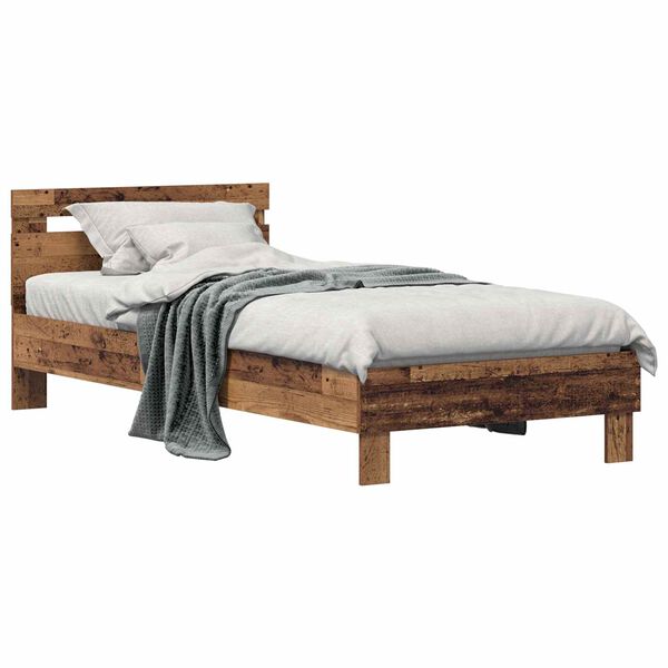 vidaXL Cadre de lit Bois ancien 75 x 190 cm Bois d'ing&eacute;nierie