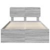 vidaXL Cadre de lit Gris Sonoma 120 x 200 cm Pin massif