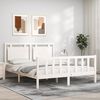 vidaXL Cadre de lit sans matelas blanc 160x200 cm bois de pin massif