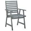 vidaXL Chaises &agrave; manger d'ext&eacute;rieur lot de 3 et coussins Acacia massif