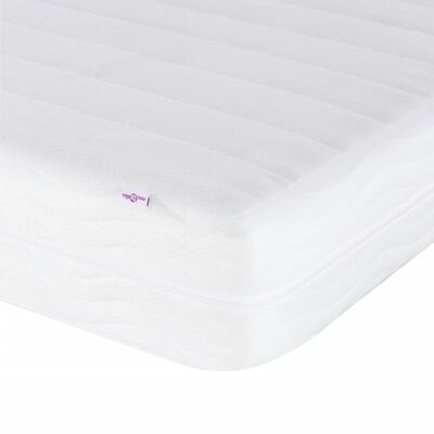 vidaXL Lit avec matelas marron foncé 140x200 cm tissu