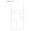 vidaXL Paroi de douche 100x195 cm ESG Verre Blanc