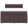 vidaXL Sommier &agrave; lattes de lit avec matelas Marron fonc&eacute; 160x200 cm