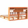 vidaXL Lit biblioth&egrave;que sans matelas cire marron 200x200 cm pin massif