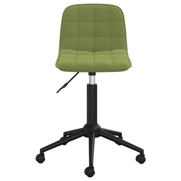 vidaXL Chaises pivotantes &agrave; manger lot de 2 vert clair velours