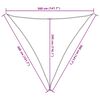 vidaXL Voile d'ombrage gris clair 3,6x3,6x3,6 m 100% polyester oxford