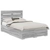 vidaXL Cadre de lit Gris Sonoma 120 x 190 cm Bois d'ing&eacute;nierie
