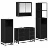 vidaXL Ensemble de mobilier de salle de bain 4 pc Ch&ecirc;ne noir
