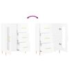 vidaXL Buffet Blanc brillant 69,5x34x90 cm Bois d'ing&eacute;nierie
