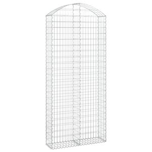 vidaXL Panier de gabions arqu&eacute; 100x30x220/240 cm Fer galvanis&eacute;
