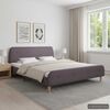vidaXL Cadre de lit sans matelas taupe tissu 150x200 cm