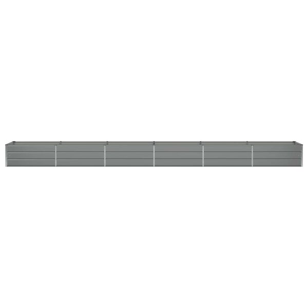 vidaXL Jardini&egrave;re Gris clair 600 x 80 x 45 cm Acier