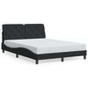 vidaXL Cadre de lit sans matelas noir 140x190 cm velours