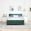 vidaXL Lit &agrave; ressorts avec matelas Vert fonc&eacute; 160 x 200 cm Velours