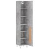 vidaXL Buffet haut Gris b&eacute;ton 34,5x34x180 cm Bois d'ing&eacute;nierie
