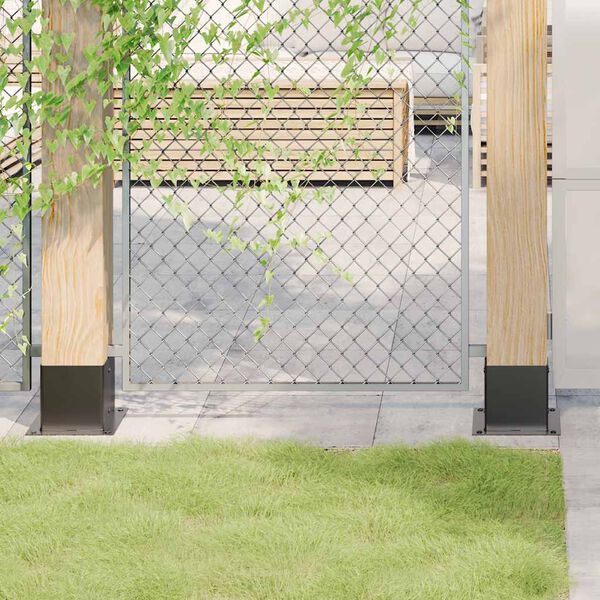 vidaXL Bases de poteau carr&eacute;es 12 pcs anthracite 141x141 mm