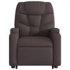 vidaXL Fauteuil inclinable de massage Marron fonc&eacute; Tissu