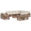 vidaXL Ensemble de canap&eacute; de jardin 13 pcs Beige et blanc cr&egrave;me