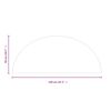 vidaXL Plaque de verre de chemin&eacute;e Demi-rond 1200x500 mm