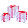 vidaXL Bo&icirc;te Cadeau 3 pcs Blanc froid 20 x 20 x 20 cm Acrylique
