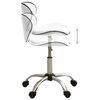 vidaXL Chaise de bureau Blanc Similicuir