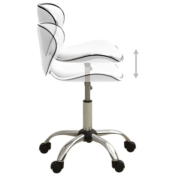 vidaXL Chaise de bureau Blanc Similicuir