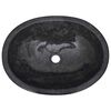 vidaXL Lavabo Noir 53x40x15 cm Marbre