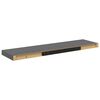 vidaXL &Eacute;tag&egrave;re murale flottante Gris brillant 90x23,5x3,8 cm MDF