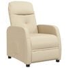 vidaXL Fauteuil inclinable Cr&egrave;me Tissu