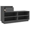 vidaXL Armoire &agrave; chaussures Gris 110x34x61 cm Bois de pin massif