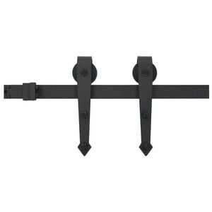 vidaXL Kit de quincaillerie de porte coulissante 183 cm Acier Noir