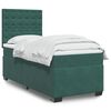 vidaXL Sommier &agrave; lattes de lit et matelas Vert fonc&eacute; 80x200 cm Velours
