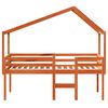 vidaXL Lit haut sans matelas cire marron 75x190 cm bois de pin massif