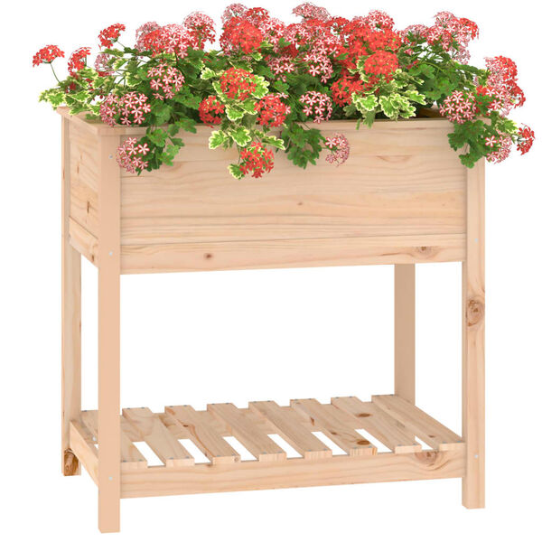 vidaXL Jardini&egrave;re avec &eacute;tag&egrave;re 82,5x54x81 cm Bois massif de pin