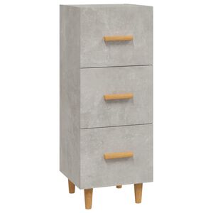 vidaXL Buffet Gris b&eacute;ton 34,5x34x90 cm Bois d'ing&eacute;nierie