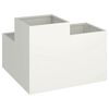 vidaXL Cache-pot de jardin Blanc 80 x 80 x 60 cm Acier