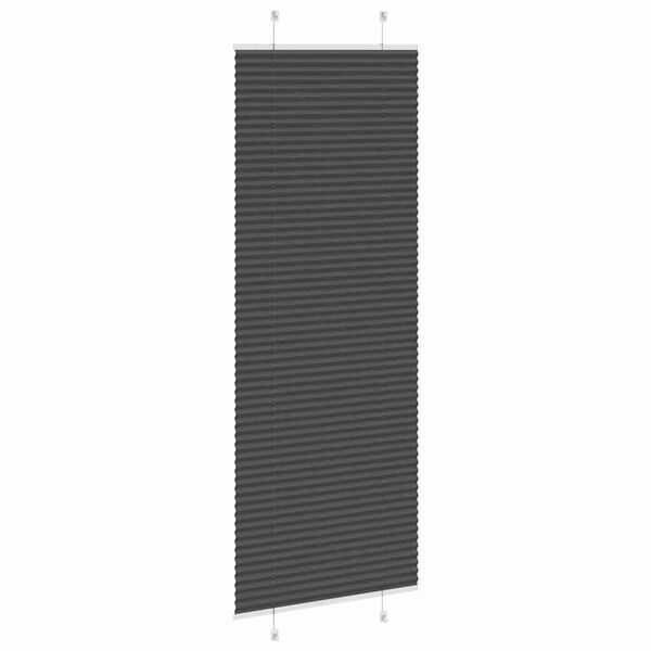 vidaXL Store pliss&eacute; noir 70x200 cm largeur du tissu 69,4 cm polyester