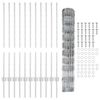 vidaXL Cl&ocirc;ture avec poteau Argent&eacute; 1 x 25 m Acier