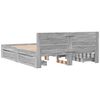 vidaXL Cadre de lit et t&ecirc;te de lit sans matelas sonoma gris 160x200 cm