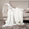 Venture Home Couverture Anny 170x130 cm acrylique blanc