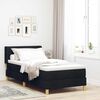 vidaXL Lit &agrave; ressorts avec matelas Noir 190 x 90 cm tissu