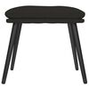 vidaXL Chaise de relaxation avec tabouret Noir Tissu