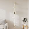 vidaXL Arbre &agrave; chat mural avec griffoir cr&egrave;me 187 cm