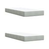 vidaXL Sommier &agrave; lattes de lit et matelas Gris clair 200x200cm Velours
