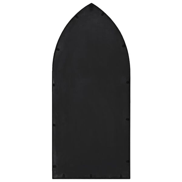 vidaXL Miroir de jardin Noir 100x45 cm Fer pour utilisation ext&eacute;rieure