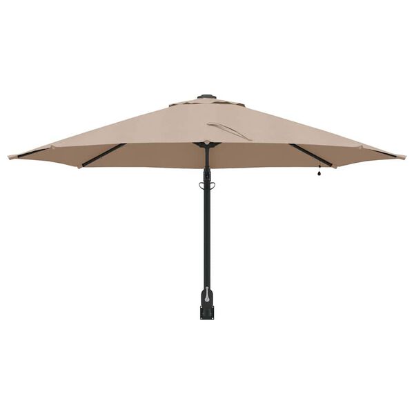 vidaXL Parasol de jardin Taupe et Noir 248 x 248 x 148 cm