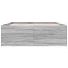 vidaXL Cadre de lit sans matelas sonoma gris 140x200 cm
