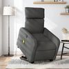 vidaXL Fauteuil inclinable de massage &eacute;lectrique Gris fonc&eacute; Tissu