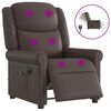 vidaXL Fauteuil de massage inclinable &eacute;lectrique marron brillant