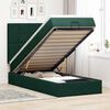 vidaXL Cadre de lit ottoman avec matelas vert fonc&eacute; 90x190 cm velours